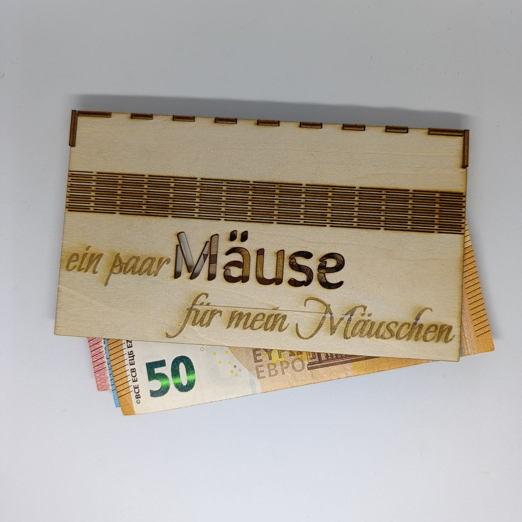 Geldbox aus Holz