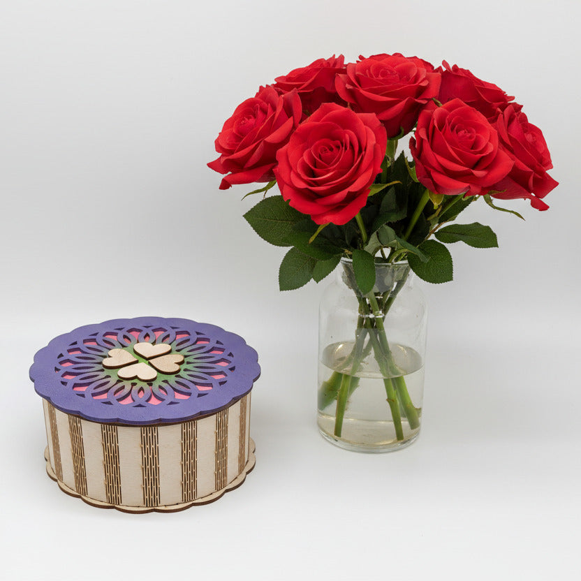 Geschenkdose Holz Herz