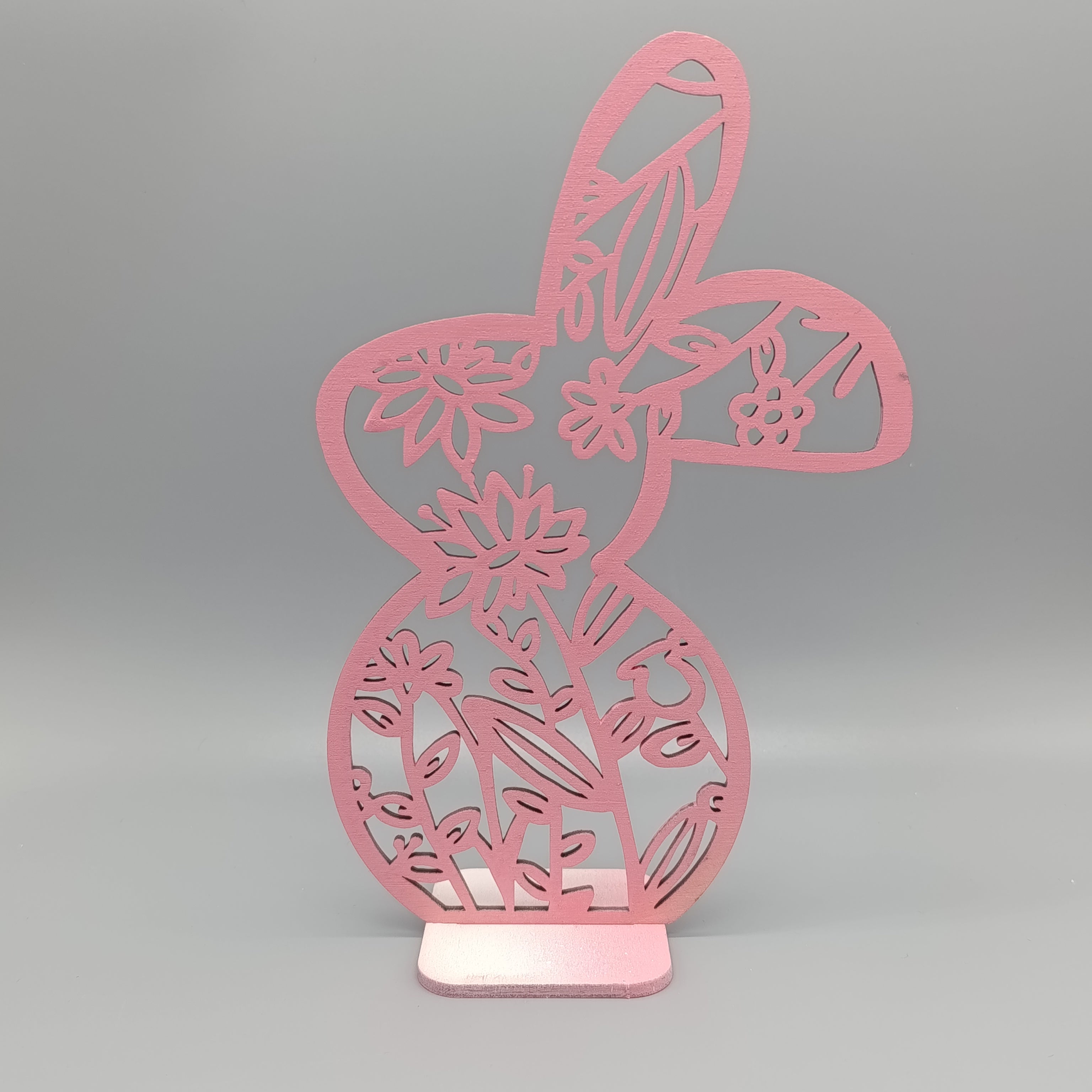 Osterhase rosa Holz