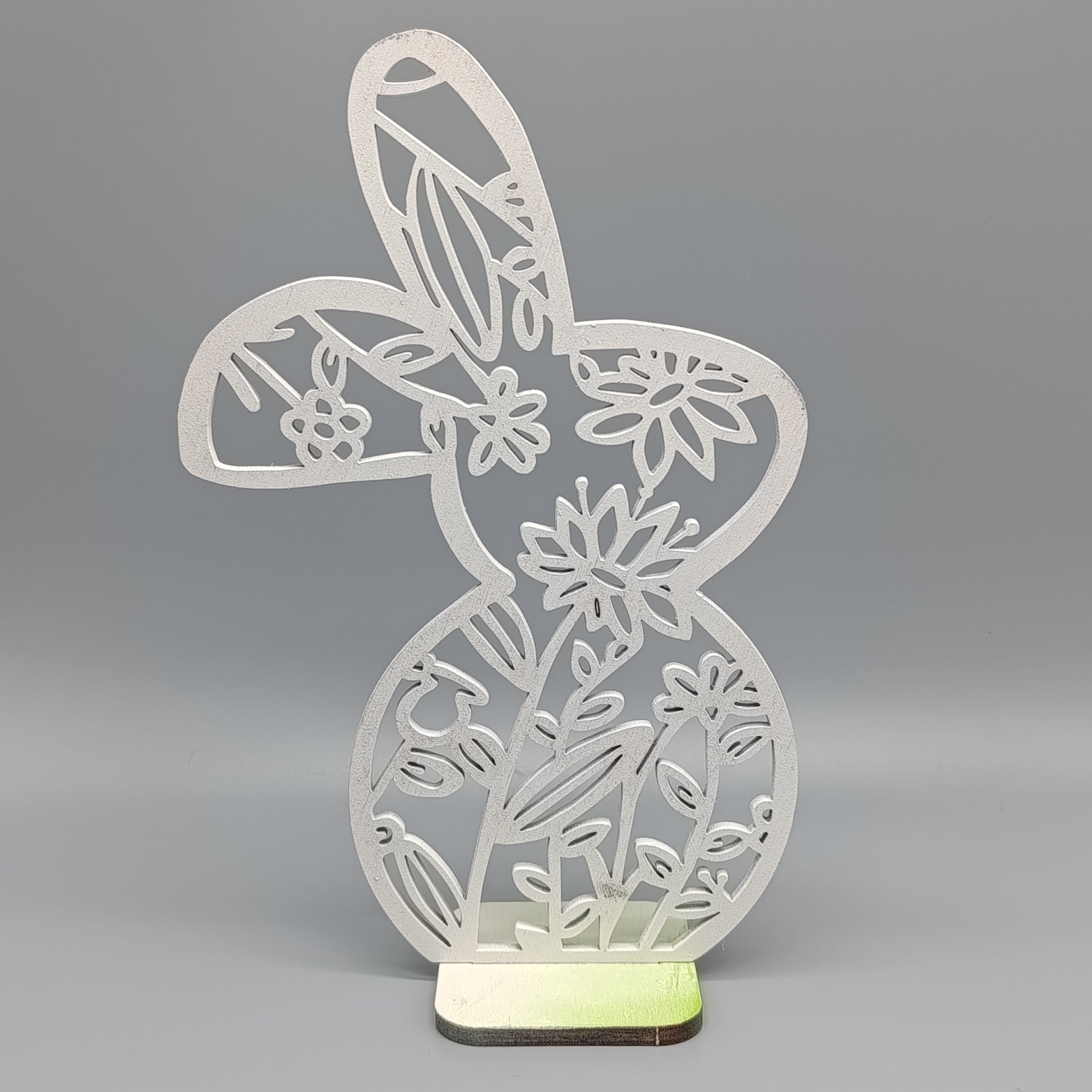 Osterhase Holz weiß