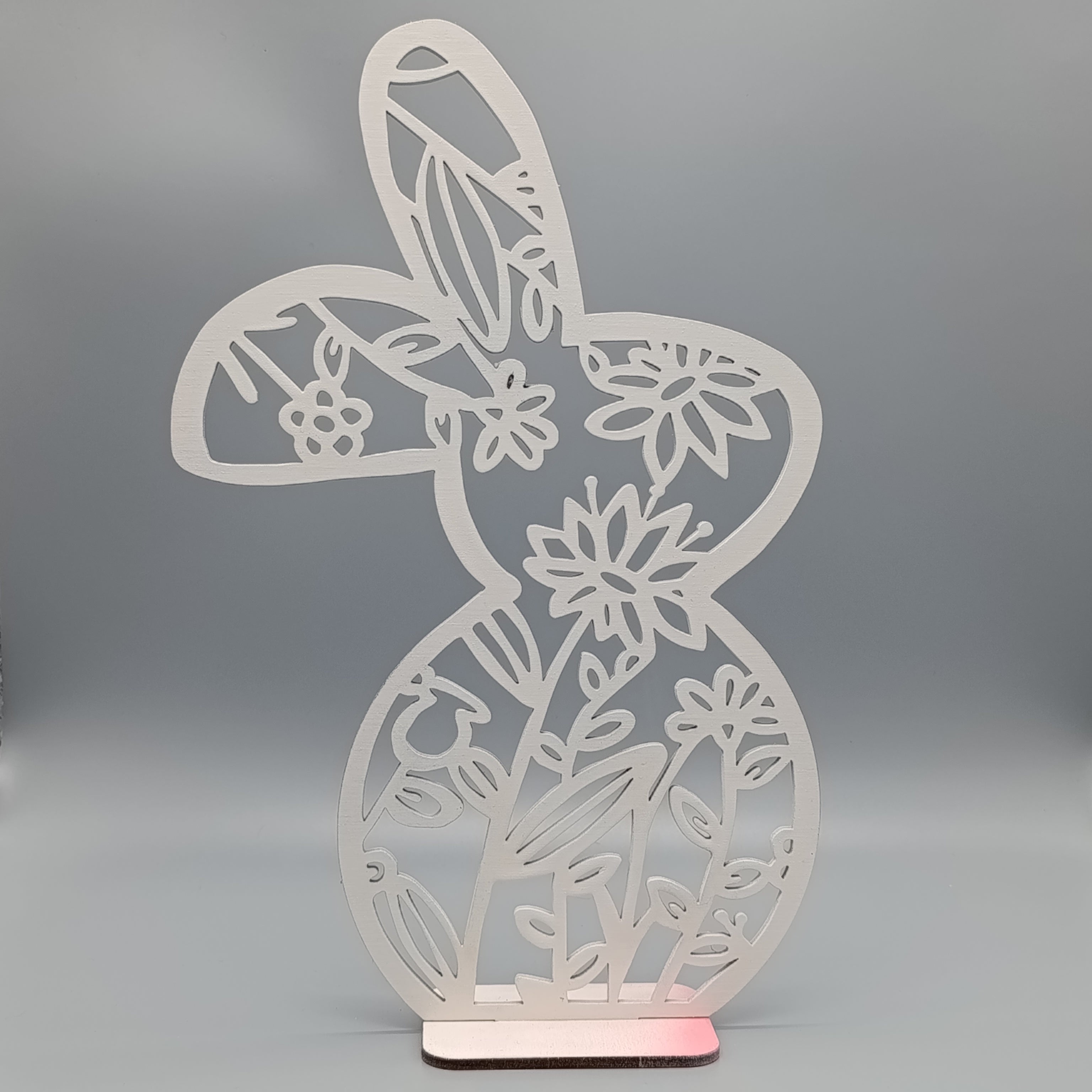 Osterhase weiß rosa