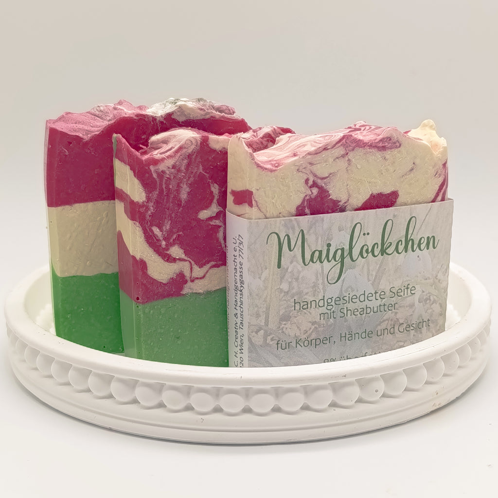 handgemachte Seife pink handgesiedet